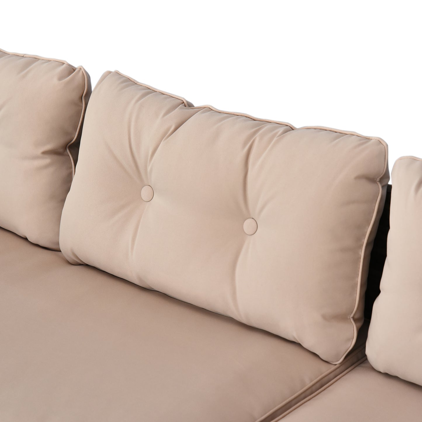 3 Piece Patio Furniture Set - Luxe Outdoor Lounge With L Shaped And Cushions