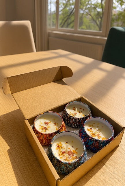 Elegant Floral Scented Tin Candles With Premium Soy Wax