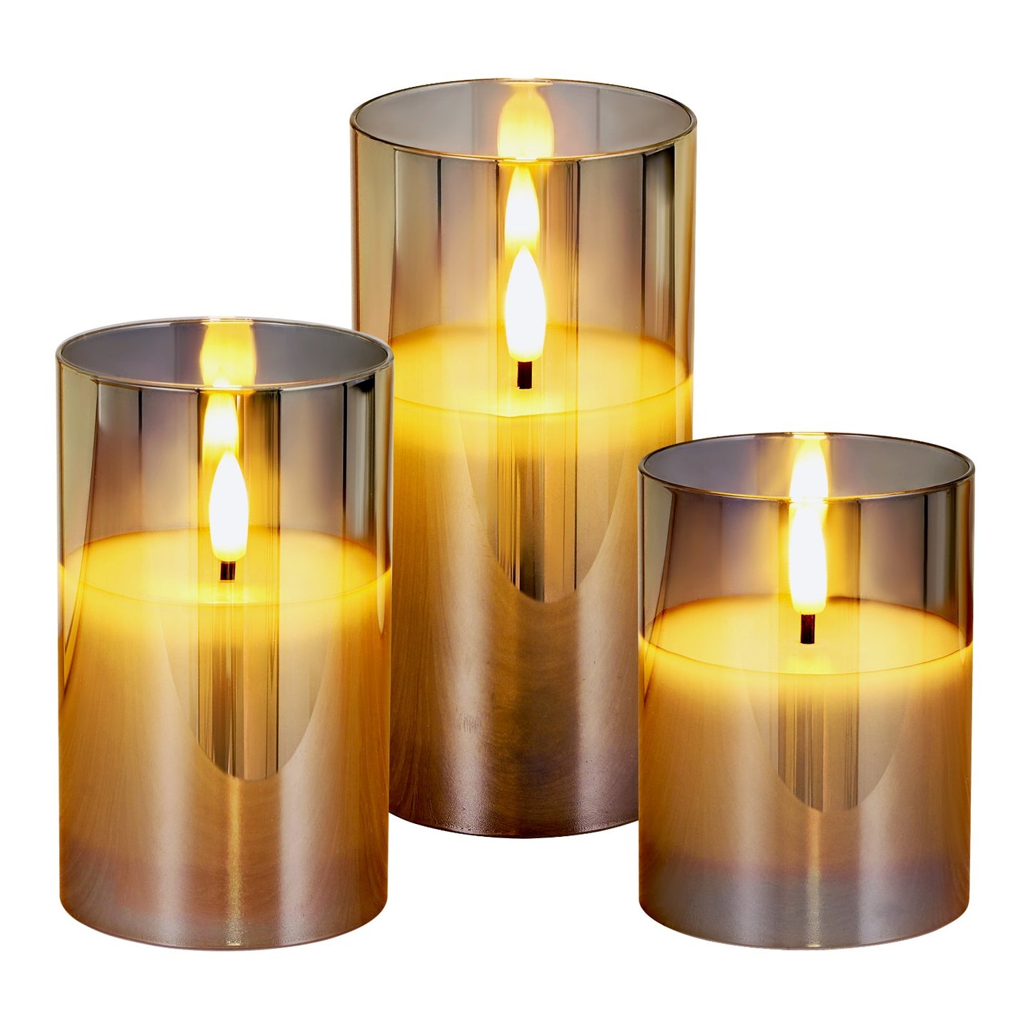 Three Pack Premium Flameless LED Candles With Remote Control Realistic Flicker