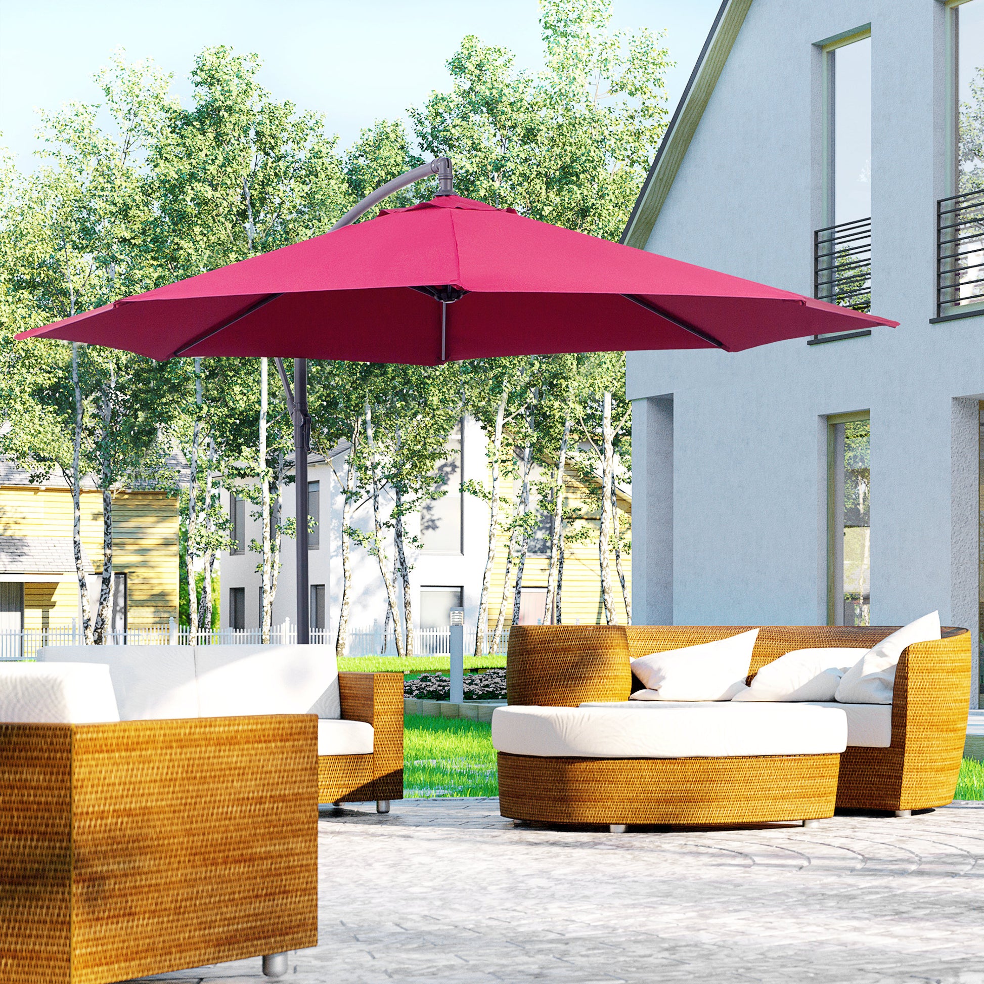 enchanted patio umbrellas 10' Cantilever Patio Umbrellas with UV and Water Resistant for Patio & – The Enchanted Essence