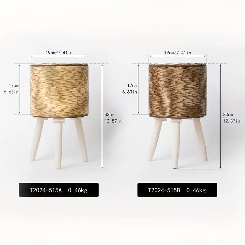 Handmade Green Plastic Vase - Upgraded Durable Wide-mouth Flower Pot And Plant Stand, Modern Round Indoor Home Decor Vase, Suitable For Tabletops Floors