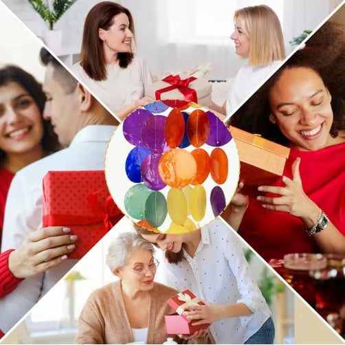 Wind Chimes For Outside Handcrafted Rainbow Capiz Shells Coastal Outdoor Decor For Garden