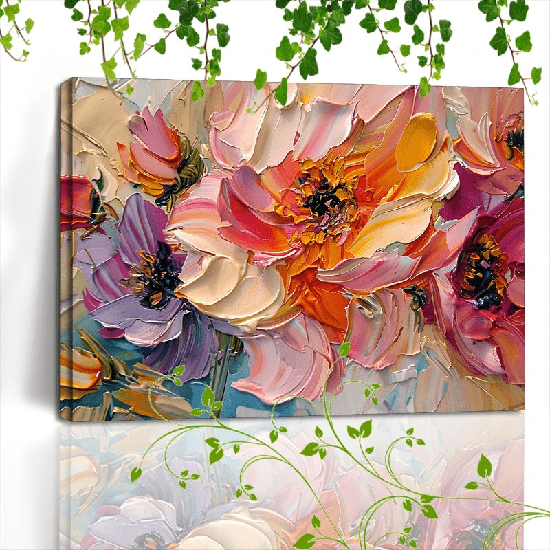 1pc Vibrant Floral Canvas Art