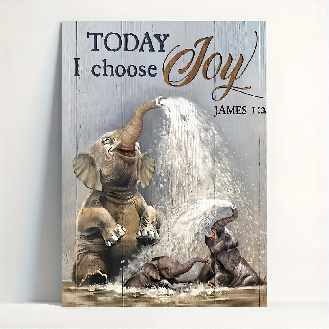 Bible verse Wall Art Elephant Ready To Hang Canvas Art