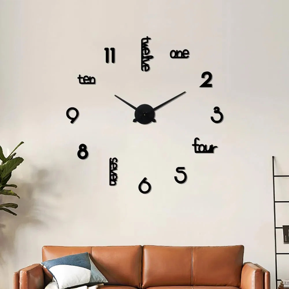 Large Modern Art Deco Wall Clock