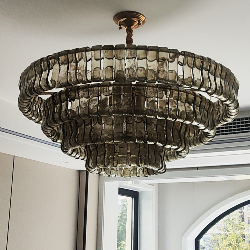 French-inspired, Mid-century Modern Glass Villa Living Room Lighting