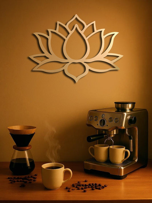 Enchanted Lotus Metal Wall Art Luxe Glow For Glam Living Room Decor