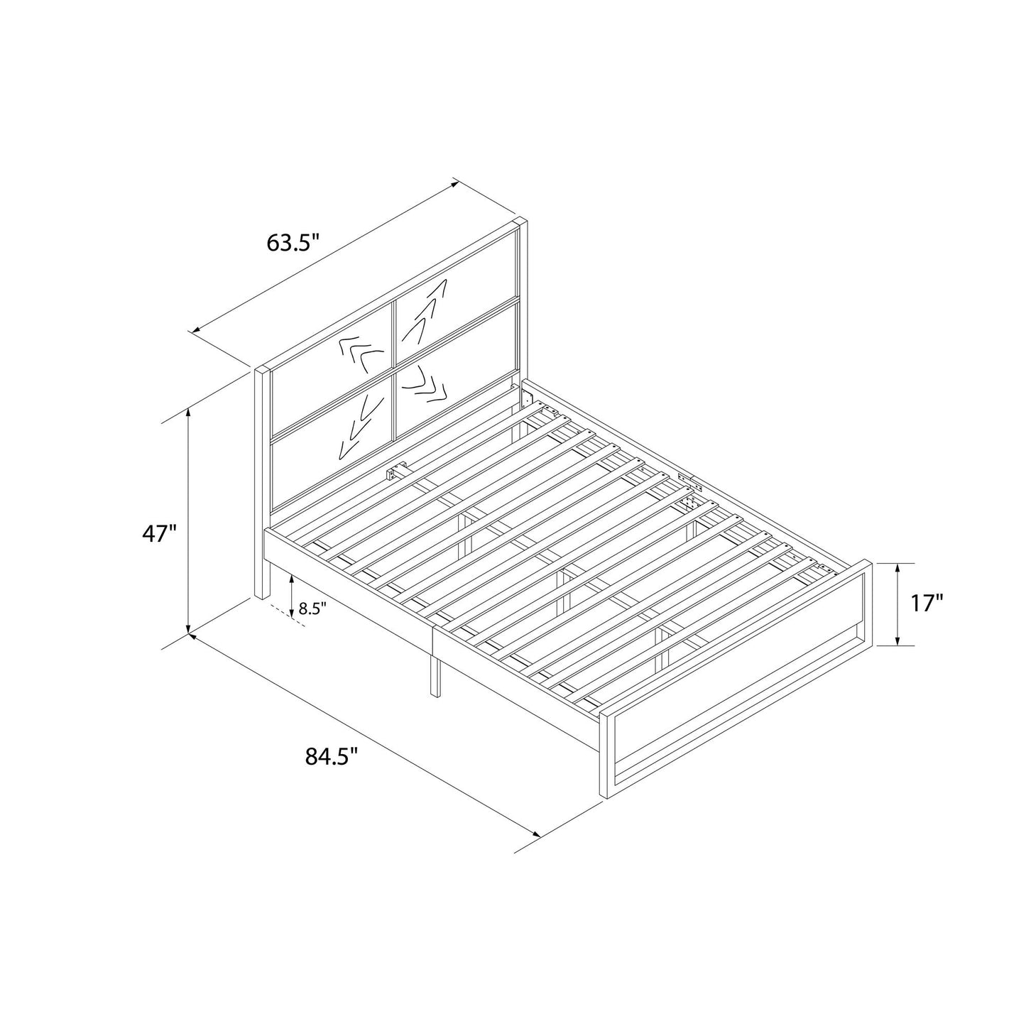 Archer Wood Bed Frame With Headboard