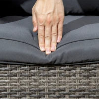 Patio Bistro Set, Porch Furniture With 360 Rotation & Rocking Function,, Gray