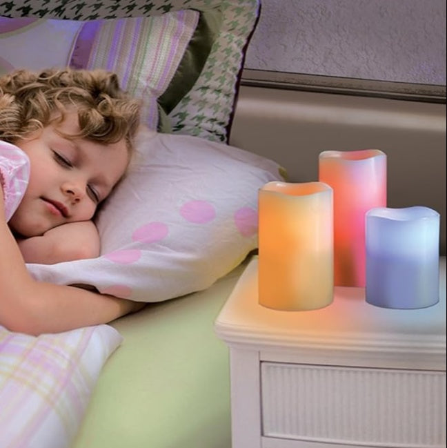 Color Changing LED Flameless Candles With Remote RGB Modes And Timer