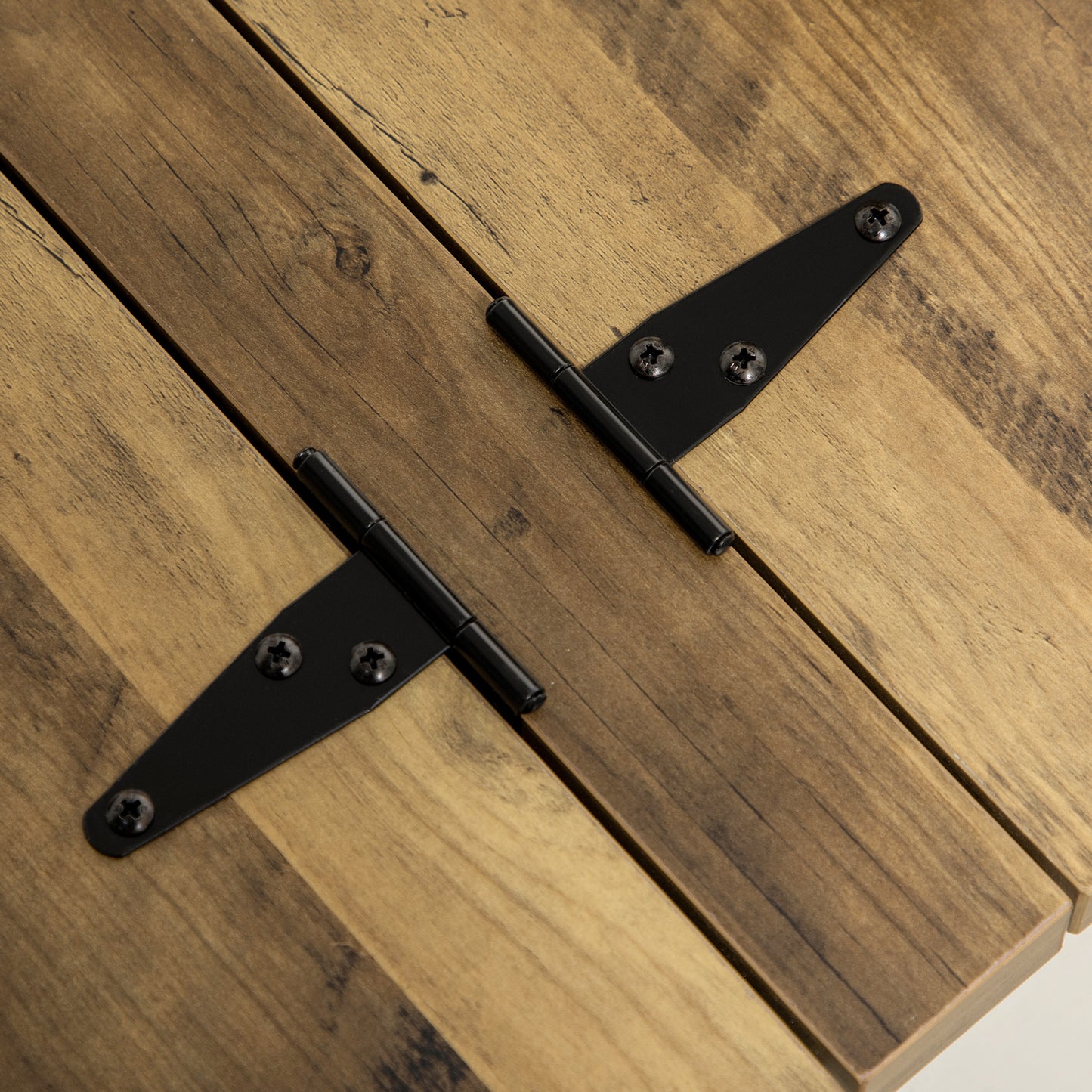 Farmhouse Coffee Table with Storage, Large Square Coffee Table for Living Room Furniture, Wooden Center Table