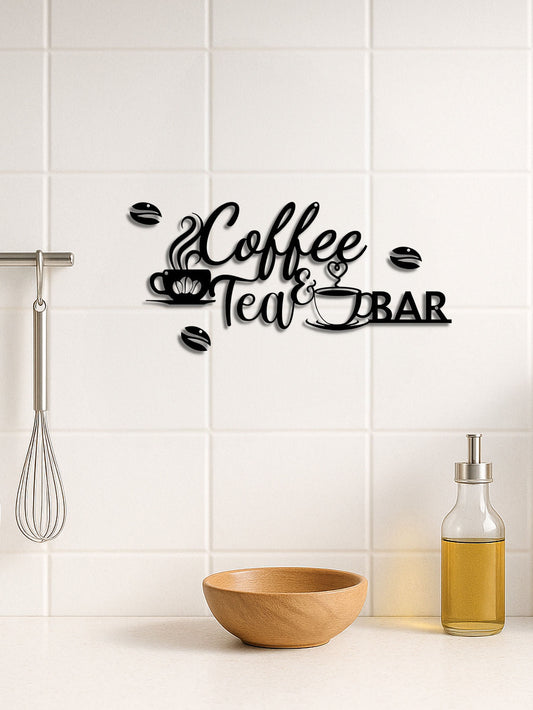 Enchanted Luxe Vintage Coffee Bar Sign Rustic Metal Wall Decor