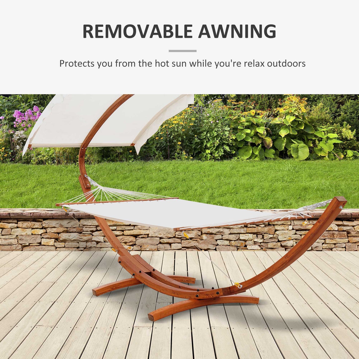 Outsunny All-In-One Outdoor Hammock With Stand And Canopy